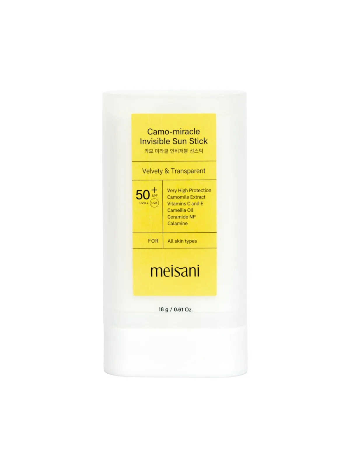 Meisani Vitamina C|Protector Solar Facial|Camo-miracle Invisible Sun Stick SPF50+