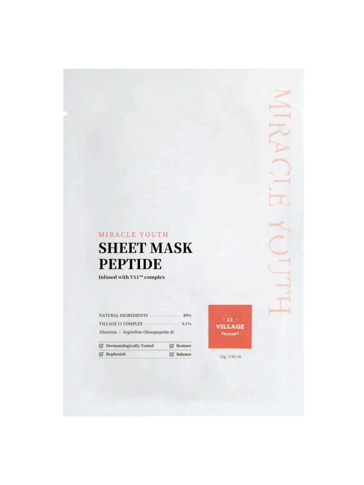 Village 11 Factory Péptidos|Piel Madura|Miracle Youth Sheet Mask Peptide