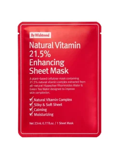 By Wishtrend Piel Madura|Mascarilla Facial|Natural Vitamin 21.5% Enhancing Sheet Mask