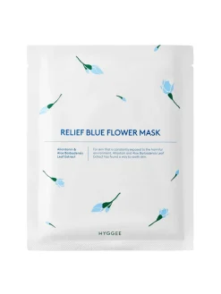 Hyggee Mascarilla Facial|Rutina De Día|Relief Blue Flower Mask