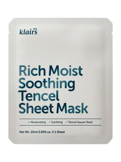 Klairs Centella Asiática|Piel Sensible|Rich Moist Soothing Tencel Sheet Mask